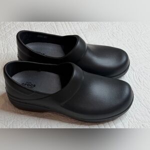 Crocs Neria Pro II Womens Sz 9 Black Shoes Clogs 205384 Comfort Slip Resistant